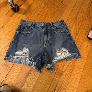 Sincerely Jules Blue Distressed Jean Shorts